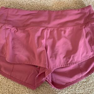 Lululemon, Pink Speed Up Shorts 2.5”